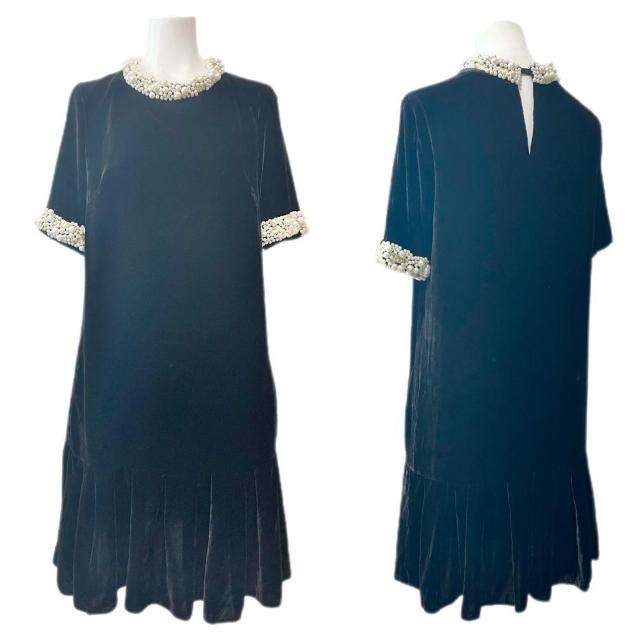 新品ブルーガールblugirlパール&ベロア 半袖ワンピー < ブランド 新品ブルーガールblugirlパール&ベロア 半袖ワンピー < ブランドの