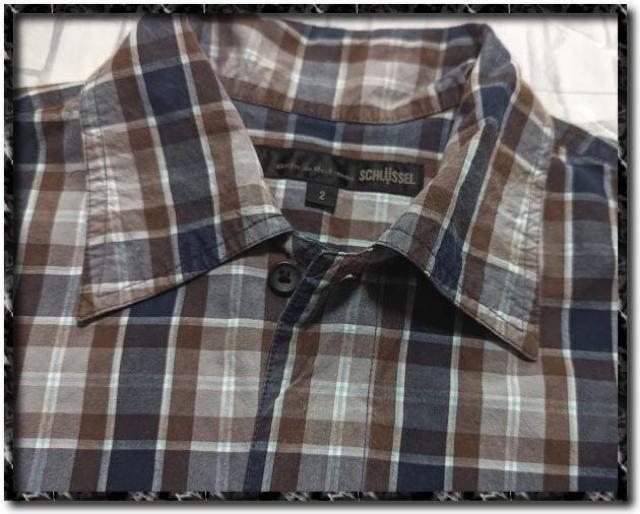 シュリセル 刺繍入りチェック切替シャツ < ブランド シュリセル 刺繍入りチェック切替シャツ < ブランドの