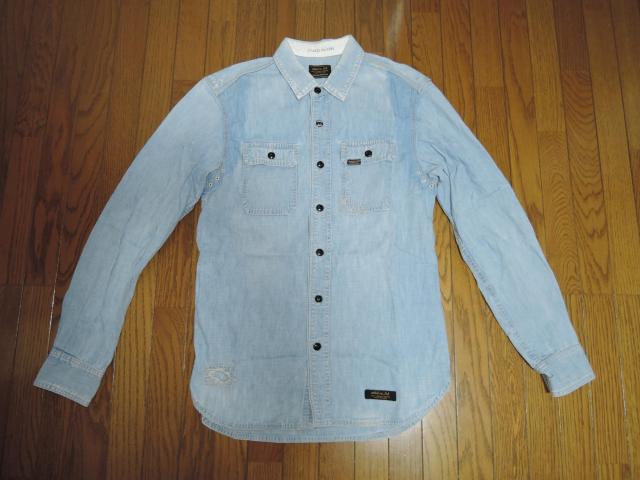 NEIGHBORHOOD ネイバーフッド ダメージ加工 デニム シャツ M 長袖シャツ MACK/C-SHIRT.LS < ブランド  NEIGHBORHOOD ネイバーフッド ダメージ加工 デニム シャツ M 長袖シャツ MACK/C-SHIRT.LS  < ブランドの