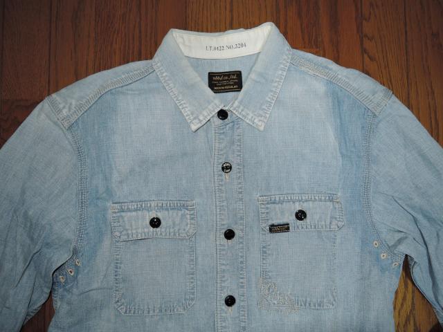 NEIGHBORHOOD ネイバーフッド ダメージ加工 デニム シャツ M 長袖シャツ MACK/C-SHIRT.LS < ブランド  NEIGHBORHOOD ネイバーフッド ダメージ加工 デニム シャツ M 長袖シャツ MACK/C-SHIRT.LS < ブランドの