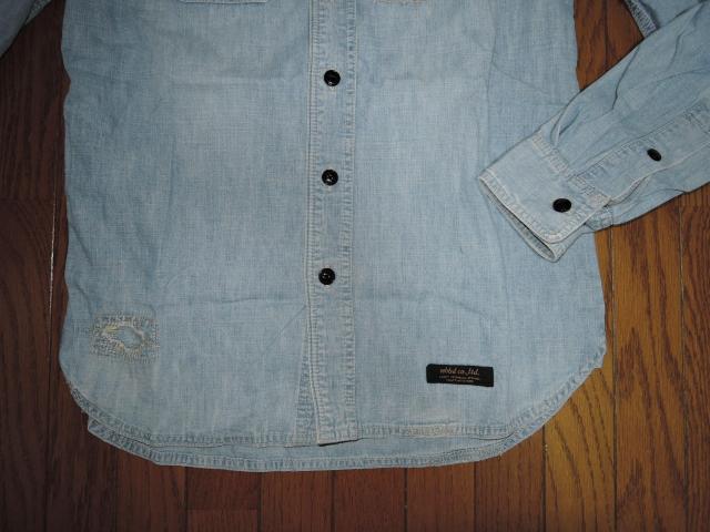 NEIGHBORHOOD ネイバーフッド ダメージ加工 デニム シャツ M 長袖シャツ MACK/C-SHIRT.LS < ブランド  NEIGHBORHOOD ネイバーフッド ダメージ加工 デニム シャツ M 長袖シャツ MACK/C-SHIRT.LS < ブランドの