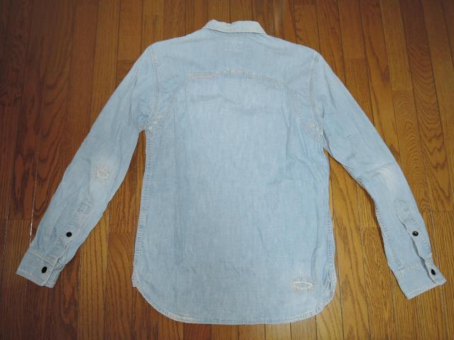 NEIGHBORHOOD ネイバーフッド ダメージ加工 デニム シャツ M 長袖シャツ MACK/C-SHIRT.LS < ブランド  NEIGHBORHOOD ネイバーフッド ダメージ加工 デニム シャツ M 長袖シャツ MACK/C-SHIRT.LS < ブランドの