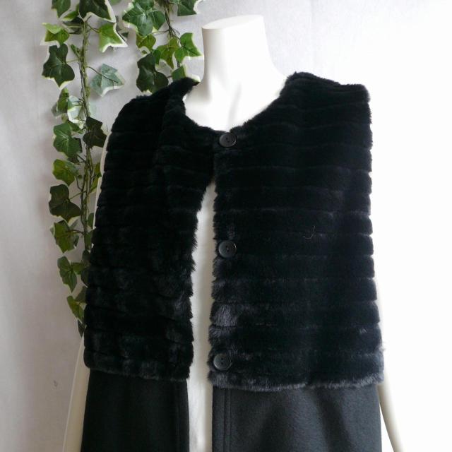 新品 9957 ML ファー 切替 ロング ジレ 黒 秋 冬 レディース フェイクファー 微起毛ニット ベスト 上質 上品 < 女性ファッション 新品 9957 ML ファー 切替 ロング ジレ 黒 秋 冬 レディース フェイクファー 微起毛ニット ベスト 上質 上品 < 女性ファッションの