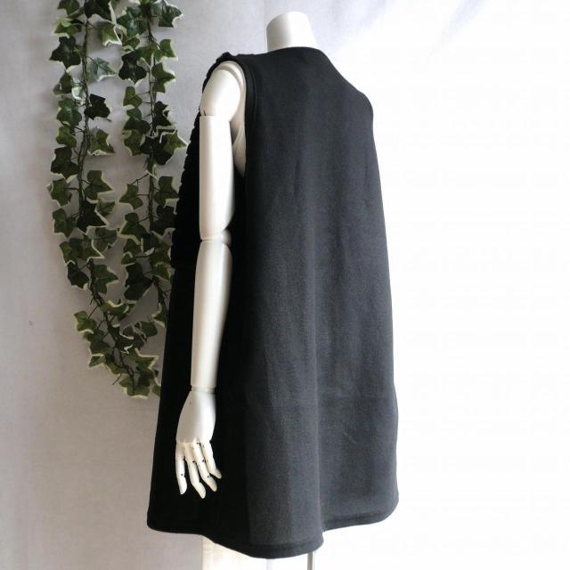 新品 9957 ML ファー 切替 ロング ジレ 黒 秋 冬 レディース フェイクファー 微起毛ニット ベスト 上質 上品 < 女性ファッション 新品 9957 ML ファー 切替 ロング ジレ 黒 秋 冬 レディース フェイクファー 微起毛ニット ベスト 上質 上品 < 女性ファッションの