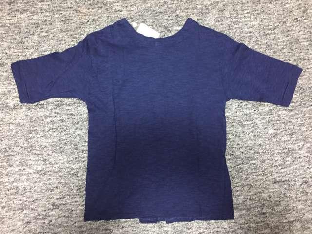 インディゴブルー 5分丈 柔らかカーディガン 水玉がポイント M < 女性ファッション  インディゴブルー 5分丈 柔らかカーディガン 水玉がポイント M < 女性ファッションの