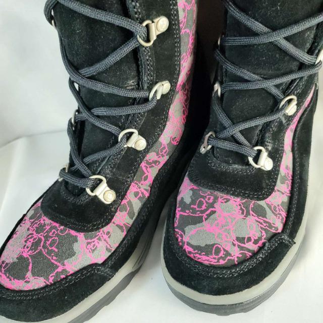 込み★DG Thinsulate★スカル柄&ファー★ロングブーツ★37★ < 女性ファッション  込み★DG Thinsulate★スカル柄&ファー★ロングブーツ★37★ < 女性ファッションの