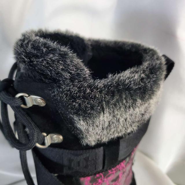 込み★DG Thinsulate★スカル柄&ファー★ロングブーツ★37★ < 女性ファッション  込み★DG Thinsulate★スカル柄&ファー★ロングブーツ★37★ < 女性ファッションの