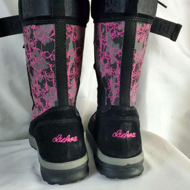 込み★DG Thinsulate★スカル柄&ファー★ロングブーツ★37★ < 女性ファッション  込み★DG Thinsulate★スカル柄&ファー★ロングブーツ★37★ < 女性ファッションの