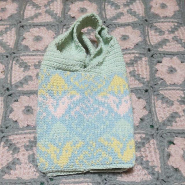 手編みの手提げバック〈四角〉 < ペット/手芸/園芸  手編みの手提げバック〈四角〉 < ペット/手芸/園芸の