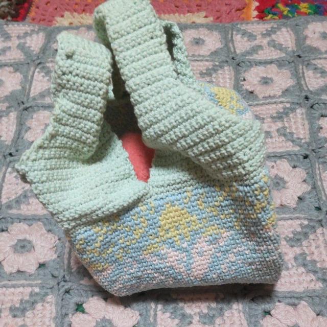 手編みの手提げバック〈四角〉 < ペット/手芸/園芸  手編みの手提げバック〈四角〉 < ペット/手芸/園芸の