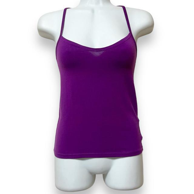 【新品】BACKクロスシンプルキャミ/パープル < 女性ファッション  【新品】BACKクロスシンプルキャミ/パープル < 女性ファッションの