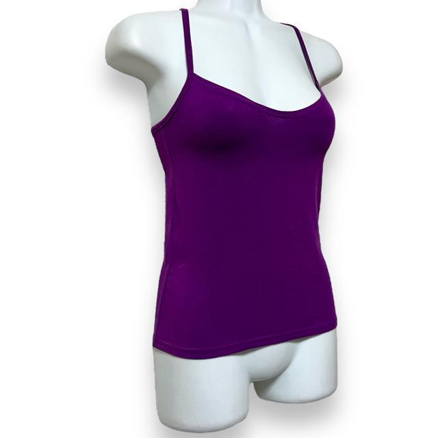 【新品】BACKクロスシンプルキャミ/パープル < 女性ファッション  【新品】BACKクロスシンプルキャミ/パープル < 女性ファッションの