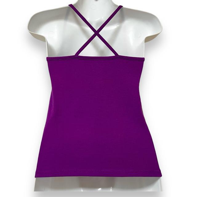 【新品】BACKクロスシンプルキャミ/パープル < 女性ファッション  【新品】BACKクロスシンプルキャミ/パープル < 女性ファッションの