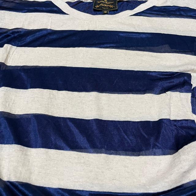 ヴィヴィアンウエストウッド シースルーボーダー柄 変形 カットソー < ブランド ヴィヴィアンウエストウッド シースルーボーダー柄 変形 カットソー < ブランドの