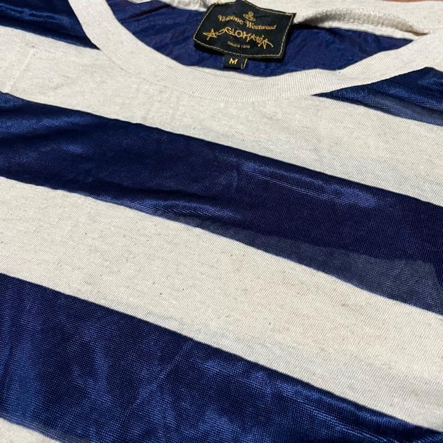 ヴィヴィアンウエストウッド シースルーボーダー柄 変形 カットソー < ブランド ヴィヴィアンウエストウッド シースルーボーダー柄 変形 カットソー < ブランドの