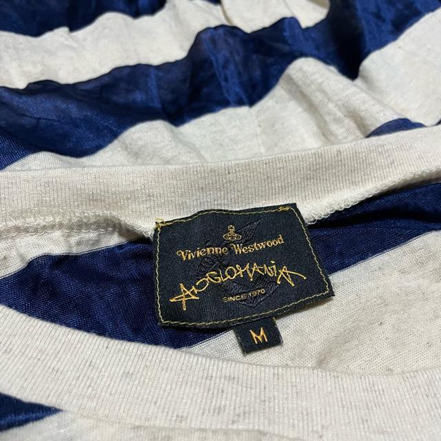 ヴィヴィアンウエストウッド シースルーボーダー柄 変形 カットソー < ブランド ヴィヴィアンウエストウッド シースルーボーダー柄 変形 カットソー < ブランドの