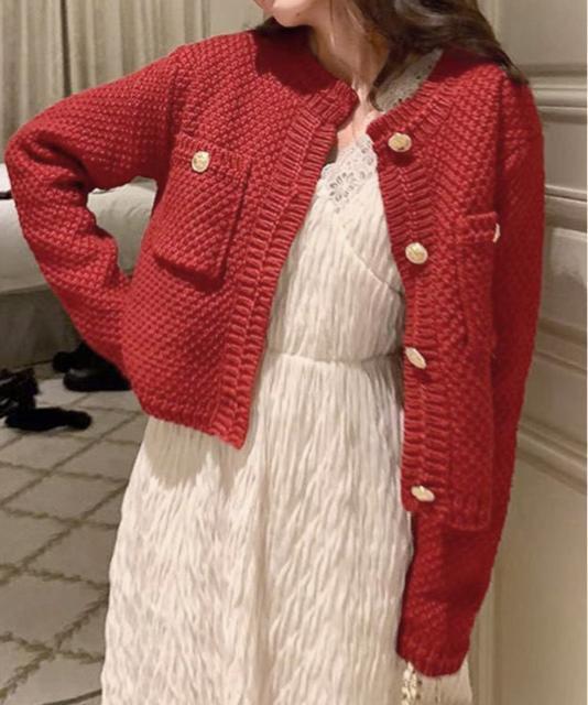 送料無料 新品 ゴールドボタンニットカーディガン 韓国風 < 女性ファッション 送料無料 新品 ゴールドボタンニットカーディガン 韓国風 < 女性ファッションの