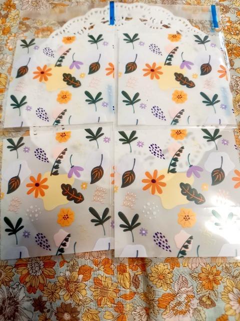 お裾分け☆葉っぱとお花のラッピング袋4枚☆ < インテリア/ライフ お裾分け☆葉っぱとお花のラッピング袋4枚☆ < インテリア/ライフの