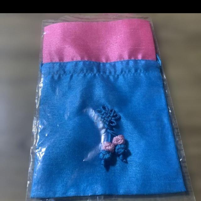 韓国★デザイン☆水色×ピンク☆ミニ巾着。包装。 < インテリア/ライフ 韓国★デザイン☆水色×ピンク☆ミニ巾着。包装。 < インテリア/ライフの