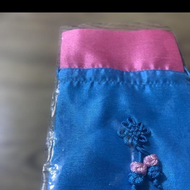 韓国★デザイン☆水色×ピンク☆ミニ巾着。包装。 < インテリア/ライフ 韓国★デザイン☆水色×ピンク☆ミニ巾着。包装。 < インテリア/ライフの