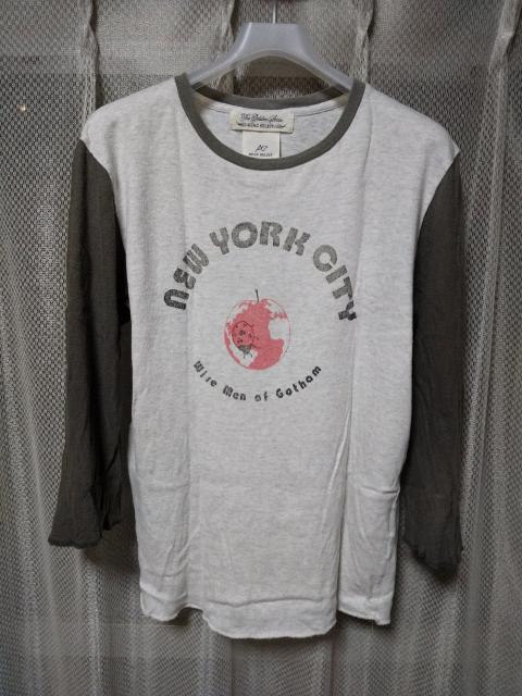 レミレリーフ ユーズド加工 プリント 七分袖Tシャツ カットソー Sサイズ グレー ロンT < ブランド  レミレリーフ ユーズド加工 プリント 七分袖Tシャツ カットソー Sサイズ グレー ロンT  < ブランドの