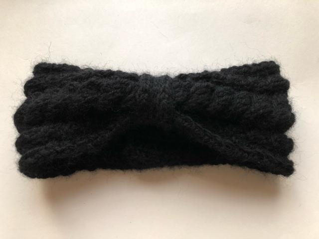 ハンドメイド ヘアバンド ターバン ウール100% ブラック SM2好き < 女性ファッション  ハンドメイド ヘアバンド ターバン ウール100% ブラック SM2好き < 女性ファッションの