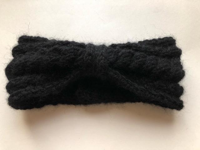 ハンドメイド ヘアバンド ターバン ウール100% ブラック SM2好き < 女性ファッション  ハンドメイド ヘアバンド ターバン ウール100% ブラック SM2好き < 女性ファッションの