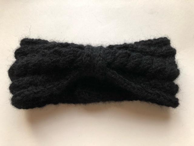 ハンドメイド ヘアバンド ターバン ウール100% ブラック SM2好き < 女性ファッション  ハンドメイド ヘアバンド ターバン ウール100% ブラック SM2好き < 女性ファッションの