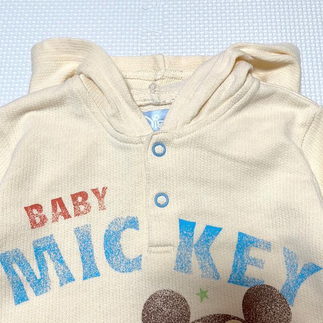 ベビーミッキー レイヤード風パーカー ディズニー < キッズ/ベビー  ベビーミッキー レイヤード風パーカー ディズニー < キッズ/ベビーの