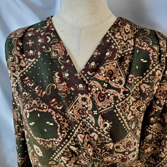 ★667★AULI/アウリィ★柄マキシ丈巻きワンピース★F★ < 女性ファッション  ★667★AULI/アウリィ★柄マキシ丈巻きワンピース★F★ < 女性ファッションの