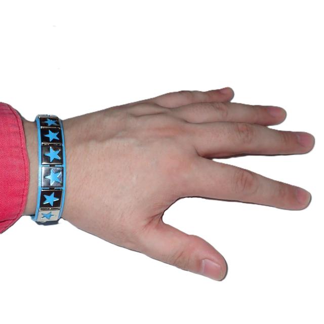 スタッズ 鋲 星 スター 1列 レザーブレスレット ブレスレット アクセサリー バングル リストバンド ロック 水色 青色 B < 男性アクセサリー/時計 スタッズ 鋲 星 スター 1列 レザーブレスレット ブレスレット アクセサリー バングル リストバンド ロック 水色 青色 B < 男性アクセサリー/時計の