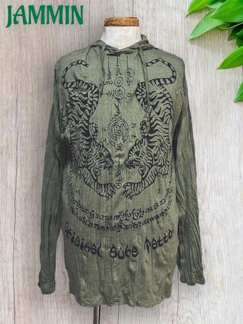 サクヤンロンT 虎 タイガー アジアン サクヤン エスニック ヒッピー 個性派 < 男性ファッション サクヤンロンT 虎 タイガー アジアン サクヤン エスニック ヒッピー 個性派 < 男性ファッションの