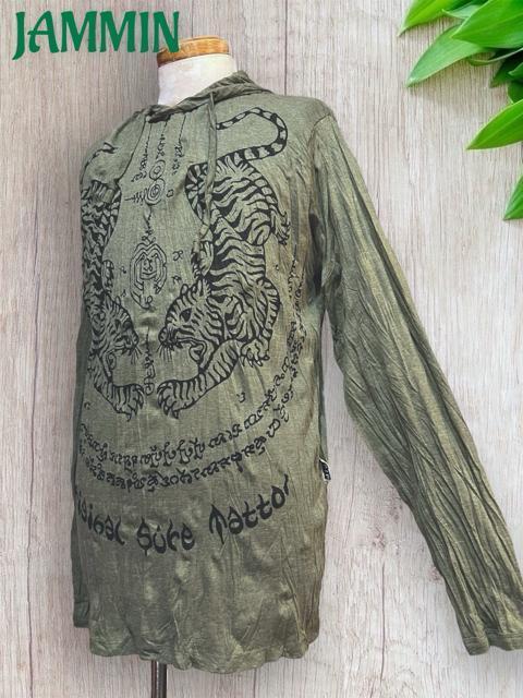 サクヤンロンT 虎 タイガー アジアン サクヤン エスニック ヒッピー 個性派 < 男性ファッション サクヤンロンT 虎 タイガー アジアン サクヤン エスニック ヒッピー 個性派 < 男性ファッションの