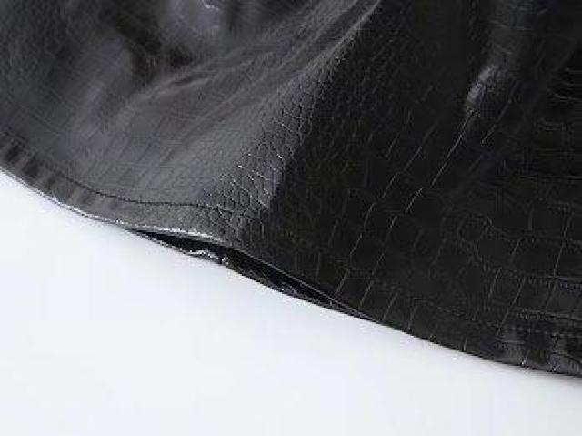 PU皮 レザー キュロット スカート ブラック < 女性ファッション PU皮 レザー キュロット スカート ブラック < 女性ファッションの