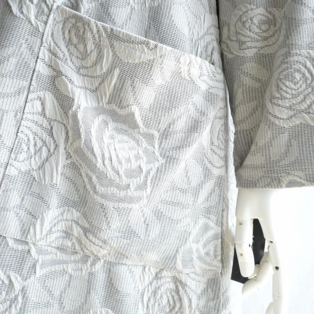 新品 9950 ML 立体薔薇柄 ジャガード ワンピース グレージュ系 オフタートル コクーン ドロップショルダー 上質 < 女性ファッション 新品 9950 ML 立体薔薇柄 ジャガード ワンピース グレージュ系 オフタートル コクーン ドロップショルダー 上質 < 女性ファッションの