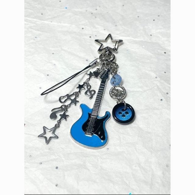 エレキギター キーホルダー ストラップ ブルー 音符 星 鍵 派手 キーチャーム ストラップ 音楽 バンド ライブ 楽器 水色 青 < 女性ファッション エレキギター キーホルダー ストラップ ブルー 音符 星 鍵 派手 キーチャーム ストラップ 音楽 バンド ライブ 楽器 水色 青 < 女性ファッションの