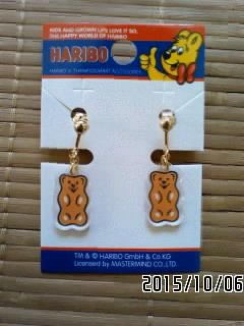 HARIBO・ベアグミ風プレートチャームイヤリング。オレンジ < 女性アクセサリー/時計  HARIBO・ベアグミ風プレートチャームイヤリング。オレンジ < 女性アクセサリー/時計の