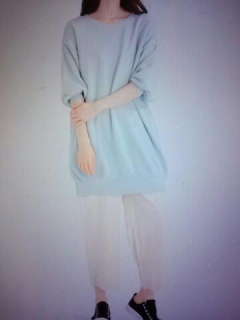 ●studio CLIP●C裏毛ボリューム袖ワンピース 新品Lミント < ブランド ●studio CLIP●C裏毛ボリューム袖ワンピース 新品Lミント < ブランドの