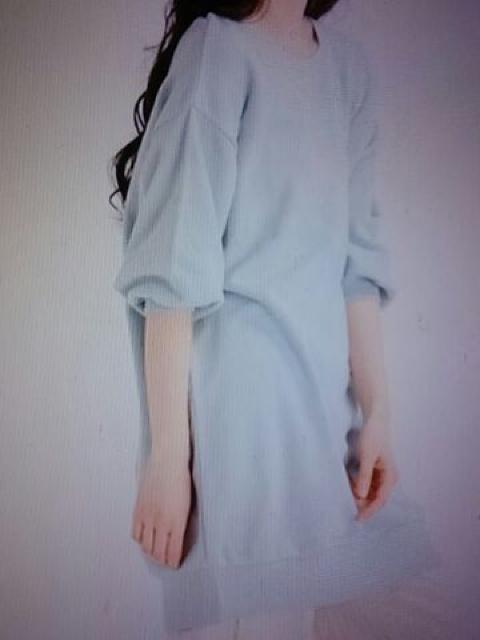 ●studio CLIP●C裏毛ボリューム袖ワンピース 新品Lミント < ブランド ●studio CLIP●C裏毛ボリューム袖ワンピース 新品Lミント < ブランドの