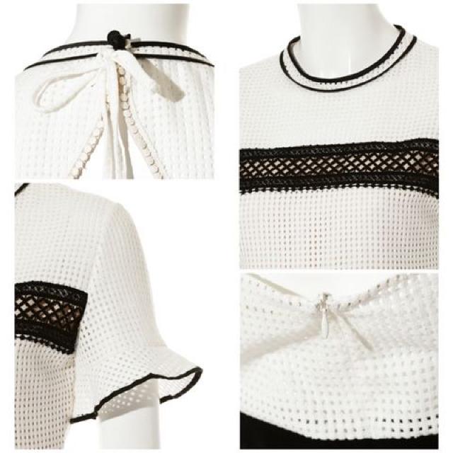 オリジナルパネルレースワンピースsnidelリボンバックシャン白 < ブランド オリジナルパネルレースワンピースsnidelリボンバックシャン白 < ブランドの