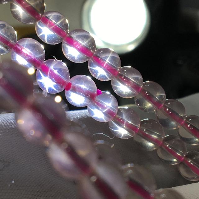 極上高品質 3連スターローズクォーツ 長さ55cm 内径16cm < 女性アクセサリー/時計  極上高品質 3連スターローズクォーツ 長さ55cm 内径16cm  < 女性アクセサリー/時計の