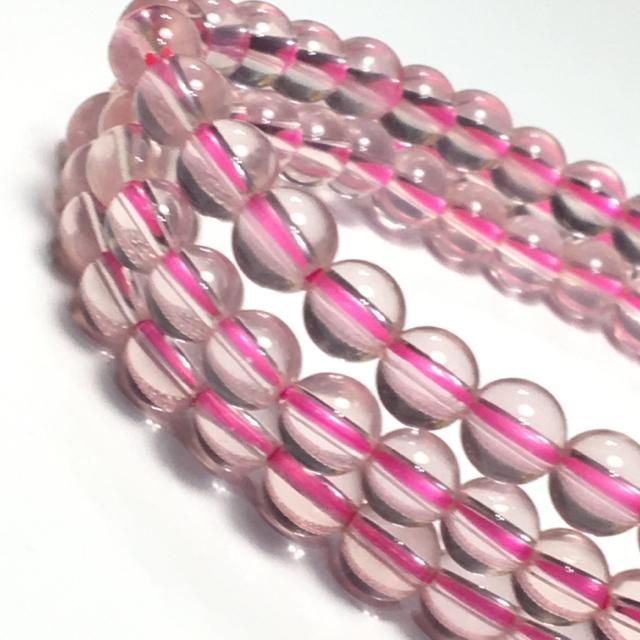 極上高品質 3連スターローズクォーツ 長さ55cm 内径16cm < 女性アクセサリー/時計  極上高品質 3連スターローズクォーツ 長さ55cm 内径16cm < 女性アクセサリー/時計の