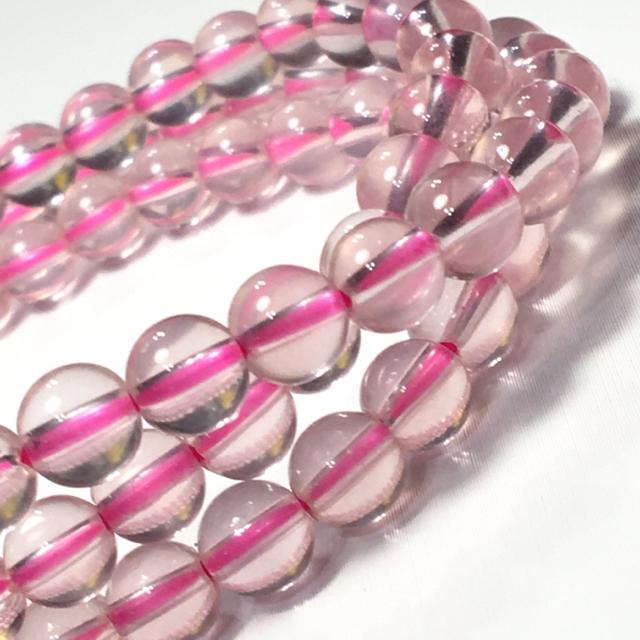 極上高品質 3連スターローズクォーツ 長さ55cm 内径16cm < 女性アクセサリー/時計  極上高品質 3連スターローズクォーツ 長さ55cm 内径16cm < 女性アクセサリー/時計の