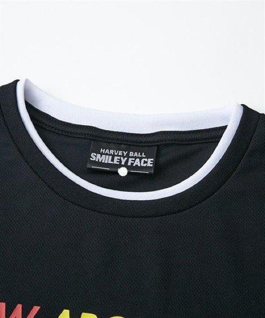 Mサイズ!紳士サイズ!SMILEY FACE(スマイリーフェイス)吸汗速乾!ハニカムメッシュ重ね着風!半袖クールネックTシャツ! < 男性ファッション  Mサイズ!紳士サイズ!SMILEY FACE(スマイリーフェイス)吸汗速乾!ハニカムメッシュ重ね着風!半袖クールネックTシャツ! < 男性ファッションの