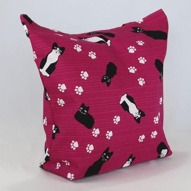 ★猫柄トートバッグ 陽だまり猫のら 和風バッグ 和装袋物 ミニ猫ドット柄 レディース おしゃれ 軽量 綿 日本製 ピンク BA38 < 女性ファッション  ★猫柄トートバッグ 陽だまり猫のら 和風バッグ 和装袋物 ミニ猫ドット柄 レディース おしゃれ 軽量 綿 日本製 ピンク BA38 < 女性ファッションの