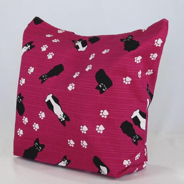 ★猫柄トートバッグ 陽だまり猫のら 和風バッグ 和装袋物 ミニ猫ドット柄 レディース おしゃれ 軽量 綿 日本製 ピンク BA38 < 女性ファッション  ★猫柄トートバッグ 陽だまり猫のら 和風バッグ 和装袋物 ミニ猫ドット柄 レディース おしゃれ 軽量 綿 日本製 ピンク BA38 < 女性ファッションの