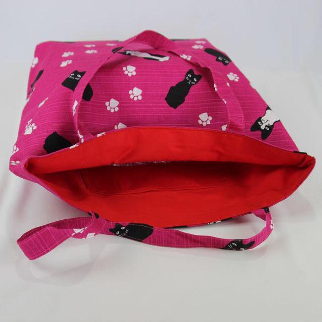 ★猫柄トートバッグ 陽だまり猫のら 和風バッグ 和装袋物 ミニ猫ドット柄 レディース おしゃれ 軽量 綿 日本製 ピンク BA38 < 女性ファッション  ★猫柄トートバッグ 陽だまり猫のら 和風バッグ 和装袋物 ミニ猫ドット柄 レディース おしゃれ 軽量 綿 日本製 ピンク BA38 < 女性ファッションの