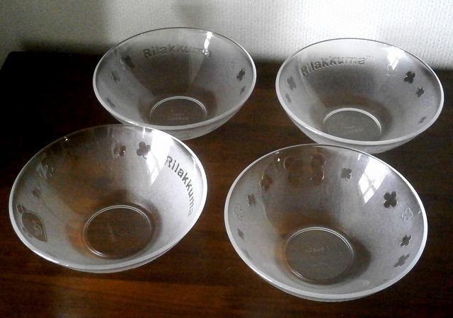 ★りらっくま ガラスのうつわ 未使用中古品 4個セット < インテリア/ライフ  ★りらっくま ガラスのうつわ 未使用中古品 4個セット  < インテリア/ライフの