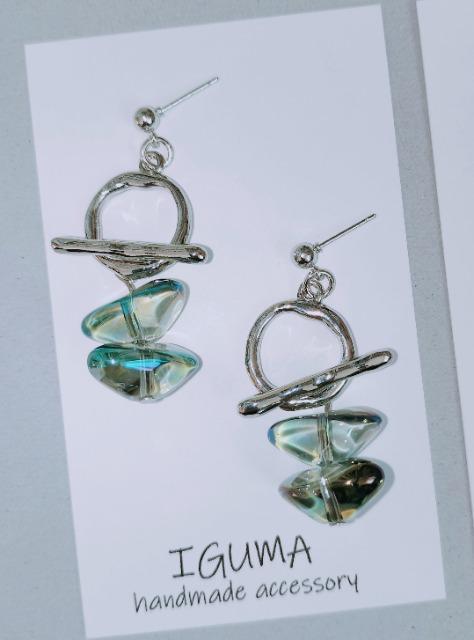 ハンドメイド マンテルピアス  シルバー 2way < 女性ファッション  ハンドメイド マンテルピアス  シルバー 2way  < 女性ファッションの