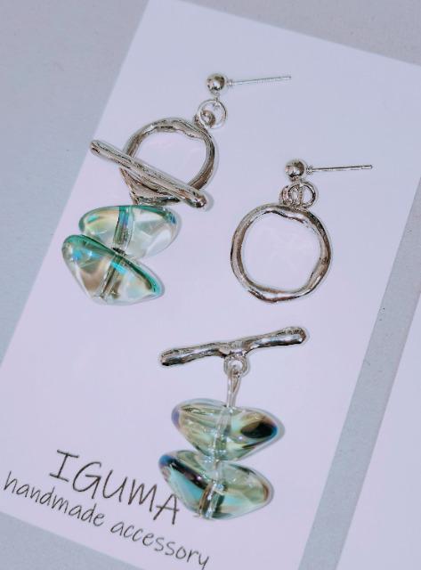 ハンドメイド マンテルピアス  シルバー 2way < 女性ファッション  ハンドメイド マンテルピアス  シルバー 2way < 女性ファッションの